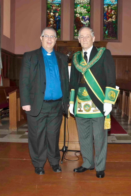Minister Rev John Murning and RWPGM Bro Andrew A McKinnon