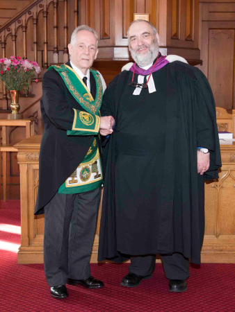 Reverend Alec Shuttleworth with the RWPGM