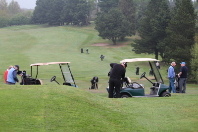 The Golfers Heading Off
