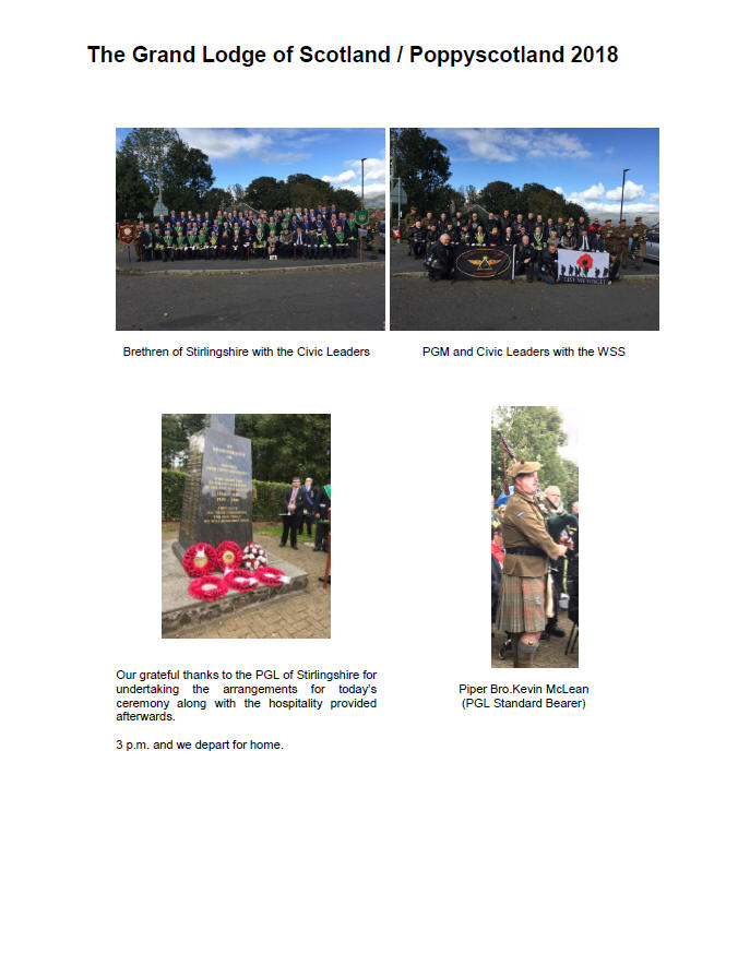 GL Cowie Wreath Laying Report
